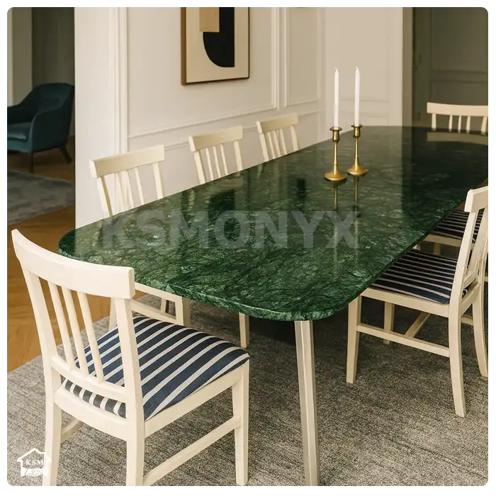 Green Marble Table