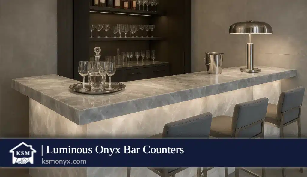 Luminous Onyx Bar Counters