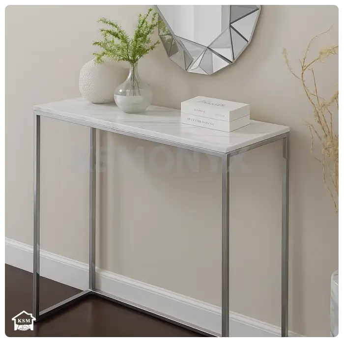 white marble dresser
