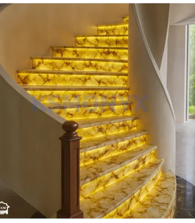 Onyx Marble Stair Tread