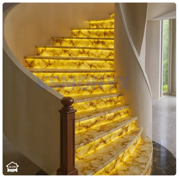 Onyx Marble Stair Tread