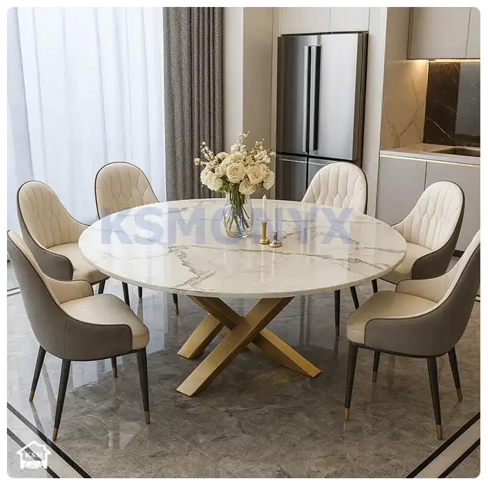 Round Marble Dining Table