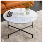 White Marble Coffee Table circle
