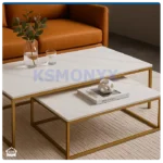 White Marble Nesting Table rectangle