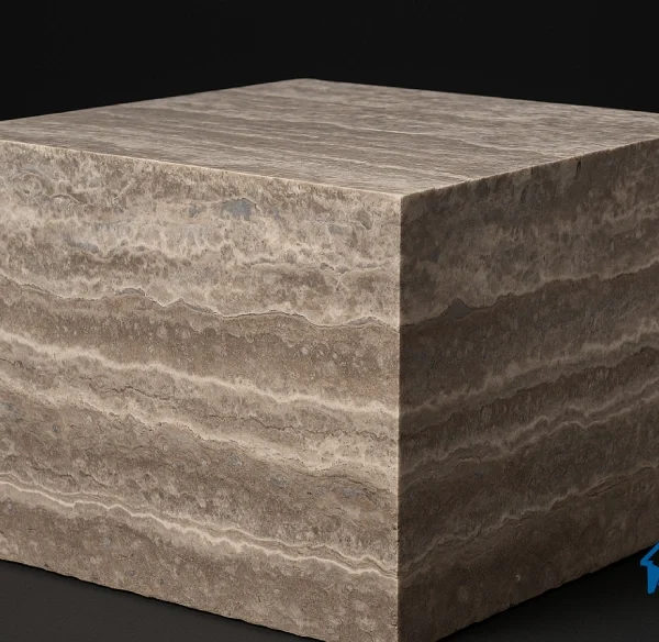 Silver Traverten Vein Cut