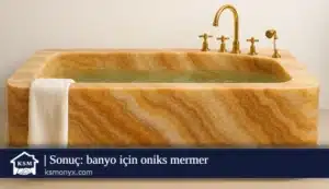 Sonuç banyo için oniks mermer