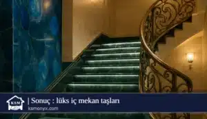Sonuç lüks iç mekan taşları