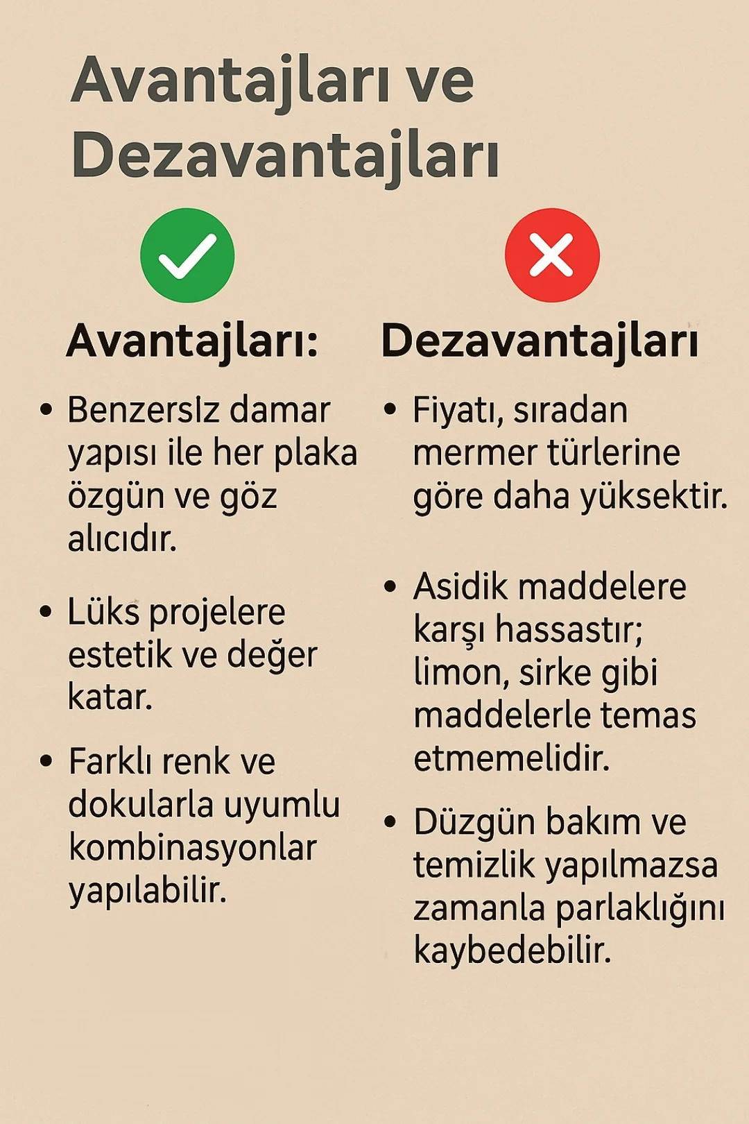 Avantajlar ve Dezavantajlar