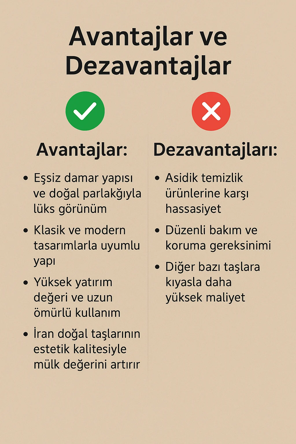 Avantajlar ve Dezavantajlar