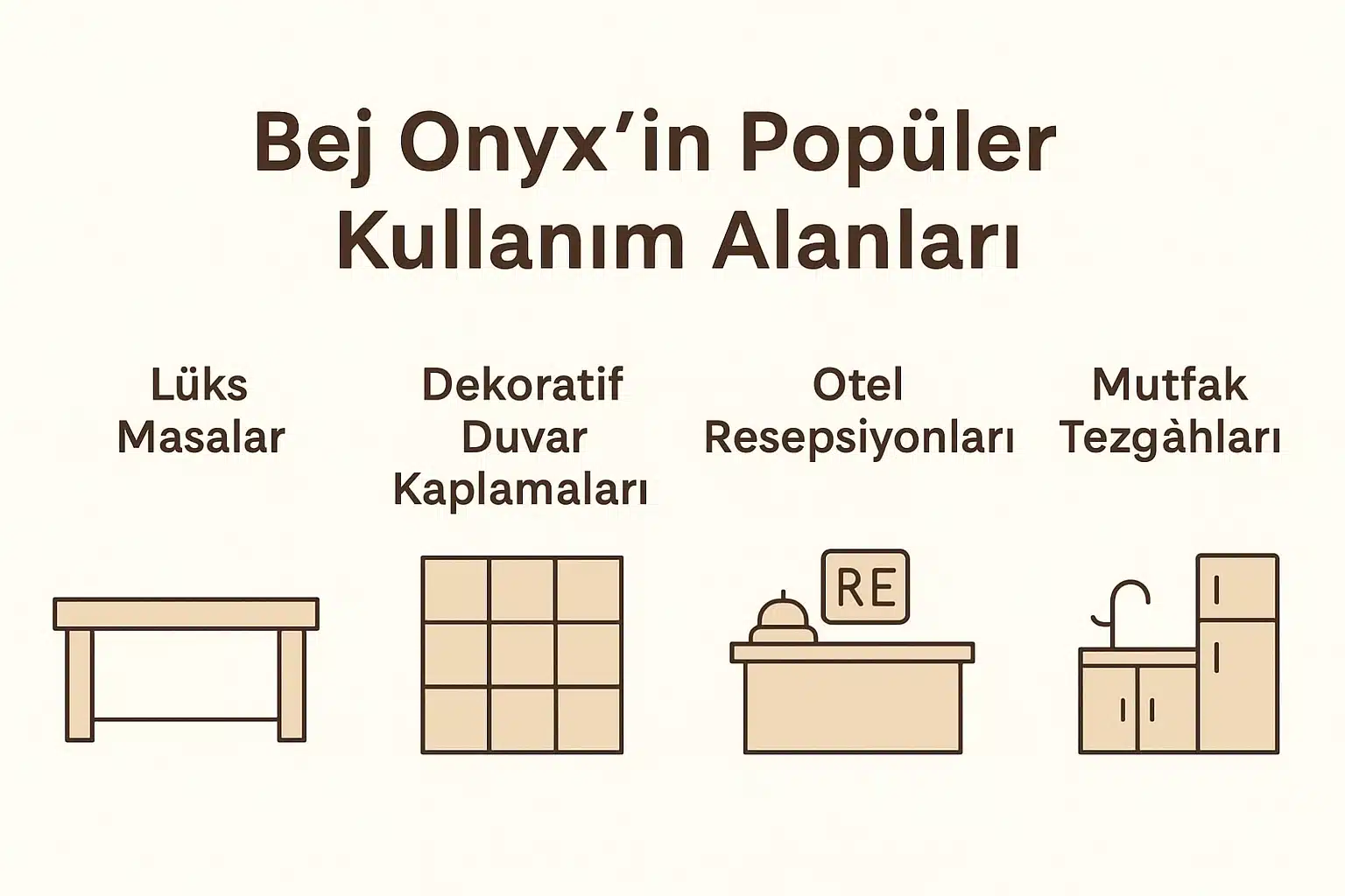 Bej Onyx Kullanım Alanları