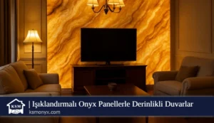 Işıklandırmalı Onyx Panellerle Derinlikli Duvarlar