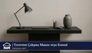 Traverten Çalışma Masası veya Konsol