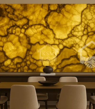 Onyx Duvar Kaplaması: Mekanlara Derinlik ve Işıltı Katan Backlit Panel Tasarımı