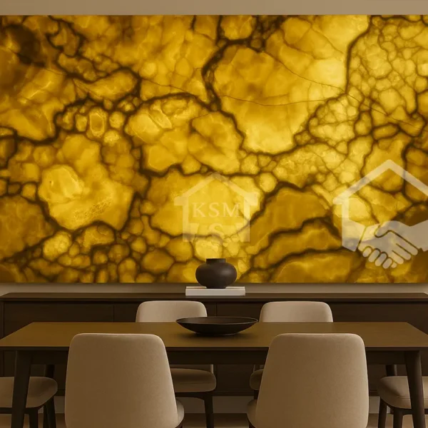 Onyx Duvar Kaplaması: Mekanlara Derinlik ve Işıltı Katan Backlit Panel Tasarımı