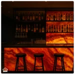 Onyx bar ve resepsiyon uygulaması kırmızı