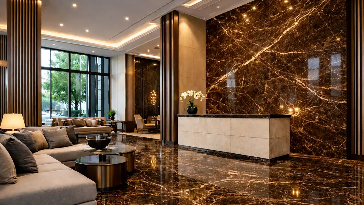 iran kahverengi mermer proje uygulaması