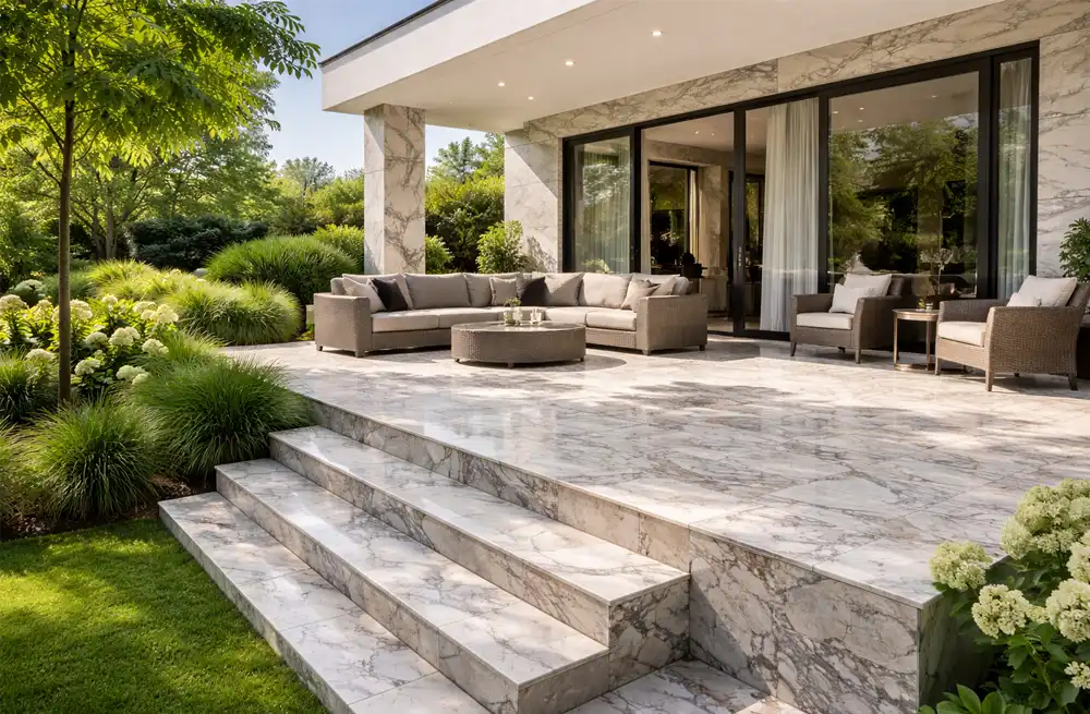 Dış mekanda mermer kullanımı – teras ve mermer zemin uygulaması