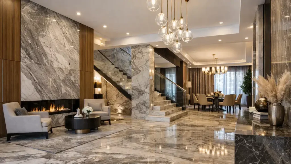 Mermer iç mekan uygulama örneği