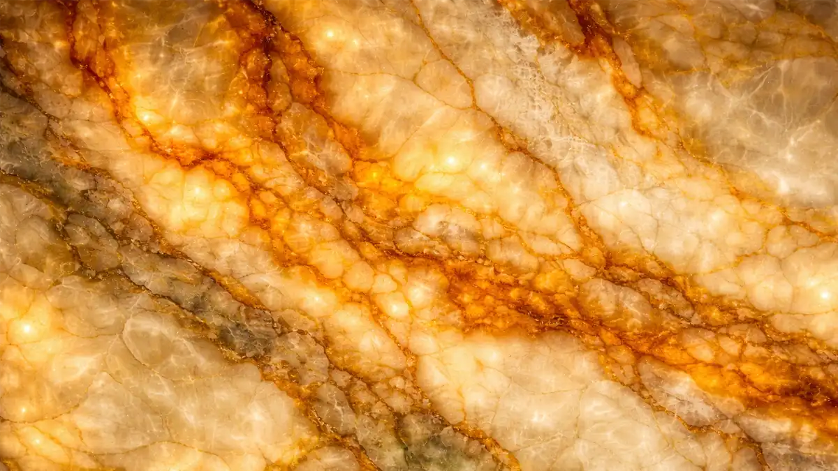 Yarı saydam yapıya sahip onyx mermer (oniks mermer) plakasının ışık geçirgen damar dokusu