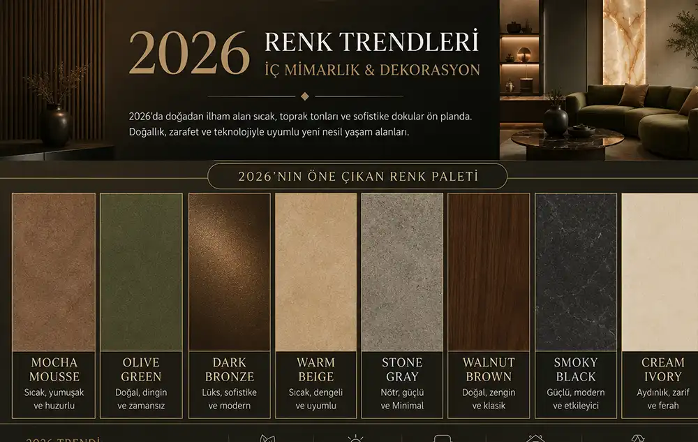 026’da Öne Çıkan Renkler
