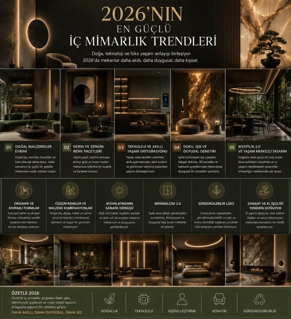 2026’in En Güçlü İç Mimarlık Trendleri