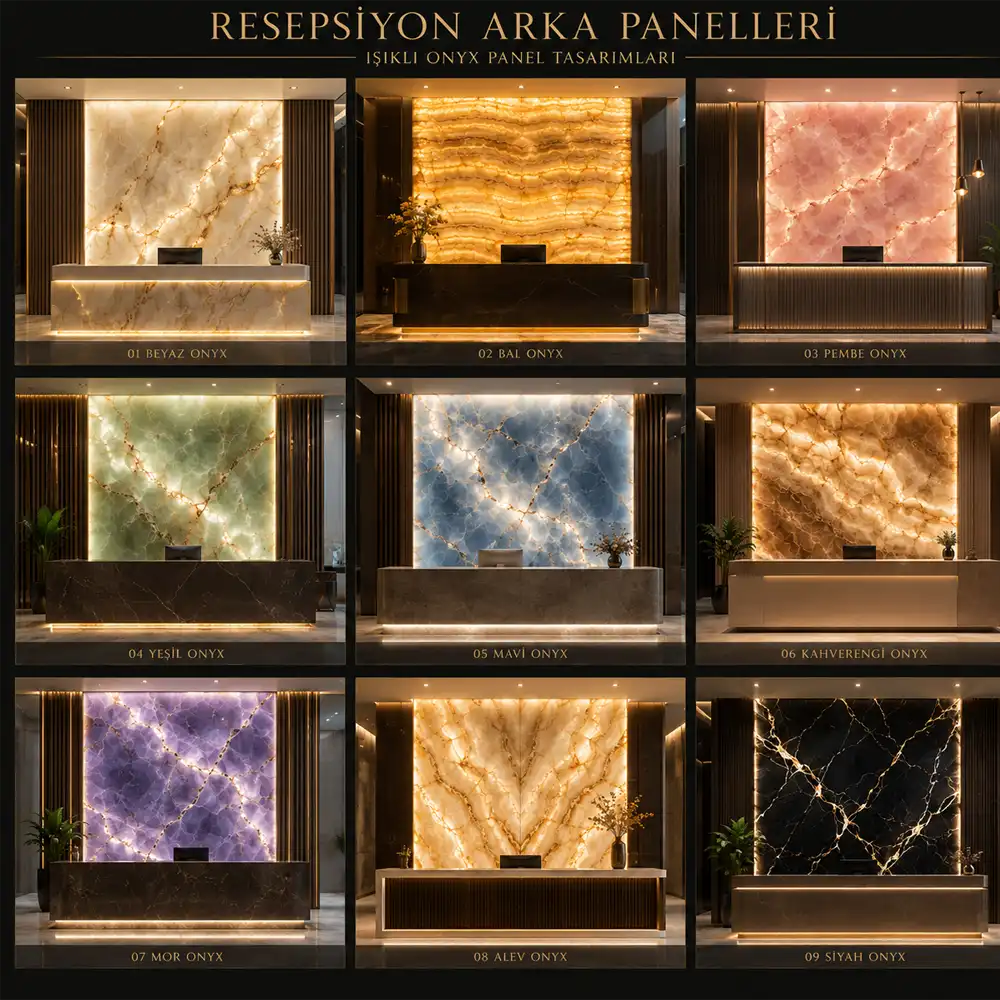 Resepsiyon arka panelleri Resepsiyon arka panelleri