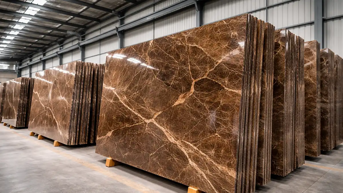 iran kahverengi mermer slab