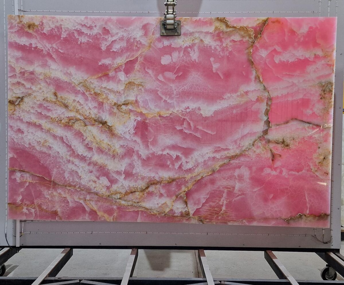 Pembe Oniks mermer slab Pembe Oniks mermer slab