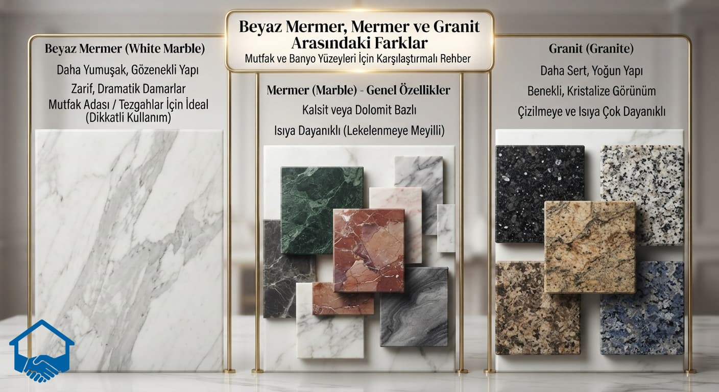 Beyaz Mermer, Mermer