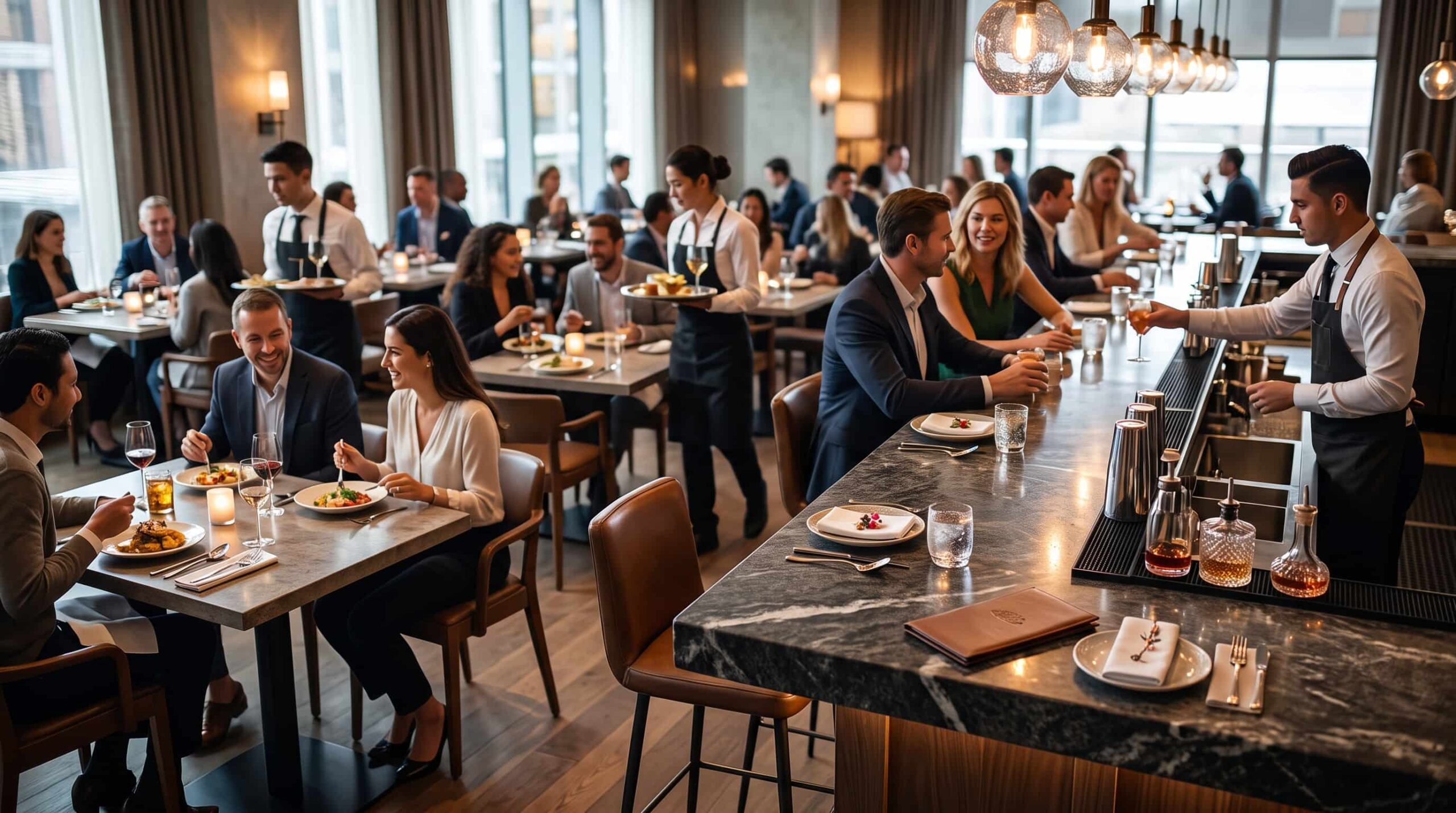 Restoran ve Bar: Etkileyici Yüzeyler, Gerçek Kullanım Koşulları